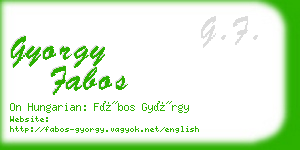 gyorgy fabos business card